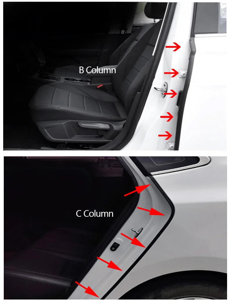 5/10m Auto-Türgummidichtung Doppelschichtige Autotür-Kantenschutzleiste Geräusch- und Schallisolierung Gummi-Wetterschutzstreifen – Detail 20