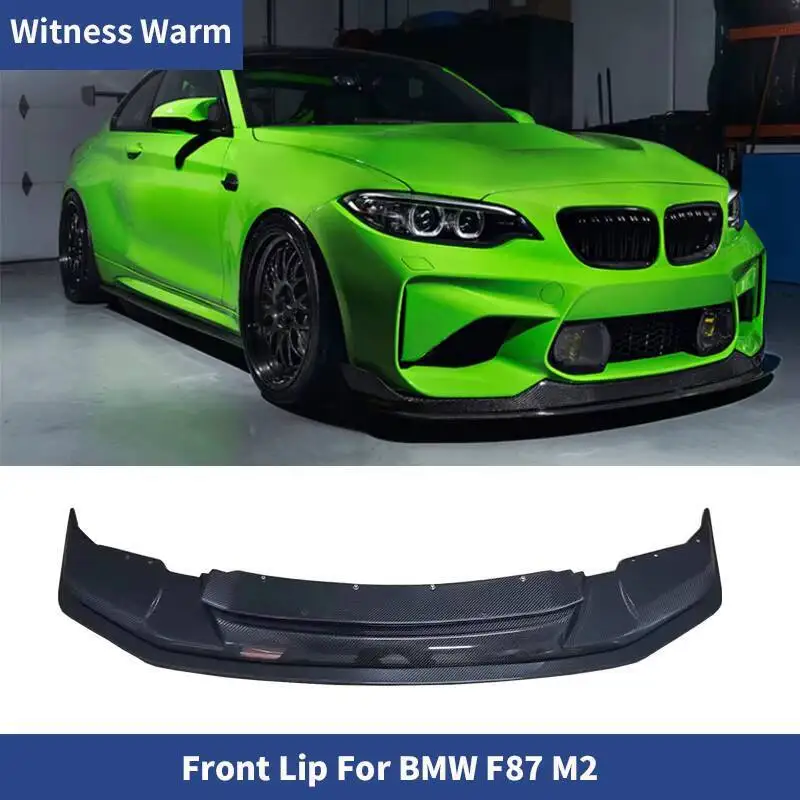 Pare-chocs avant de voiture en fibre de carbone Frp, Jules Spomicrophone, séparateurs de protection pour BMW F87, M2, kit de carrosserie de voiture à partir de 2015