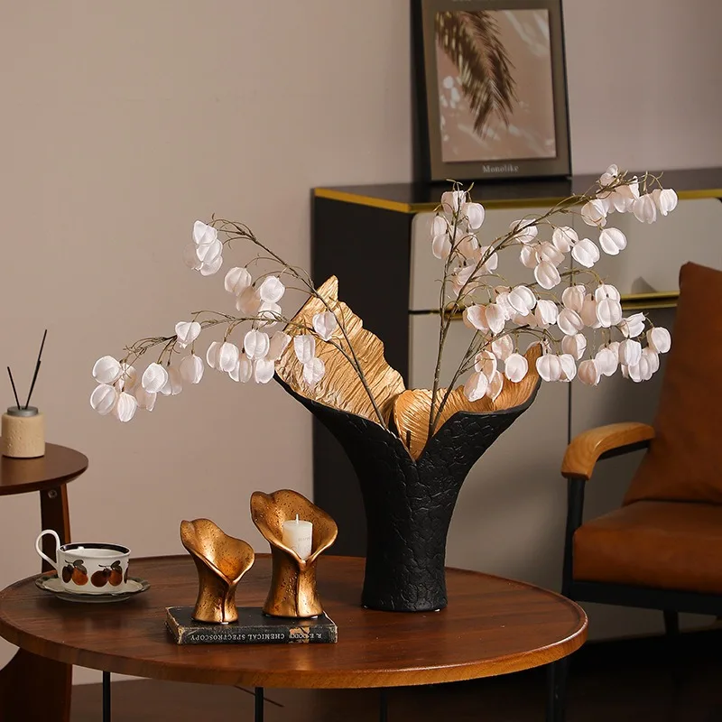 

Italian Light Luxury Art Vase Ornament Living Room Entrance Creative Large Handicraft Villa Hotel Decorative Vases Вазы אגרטלים