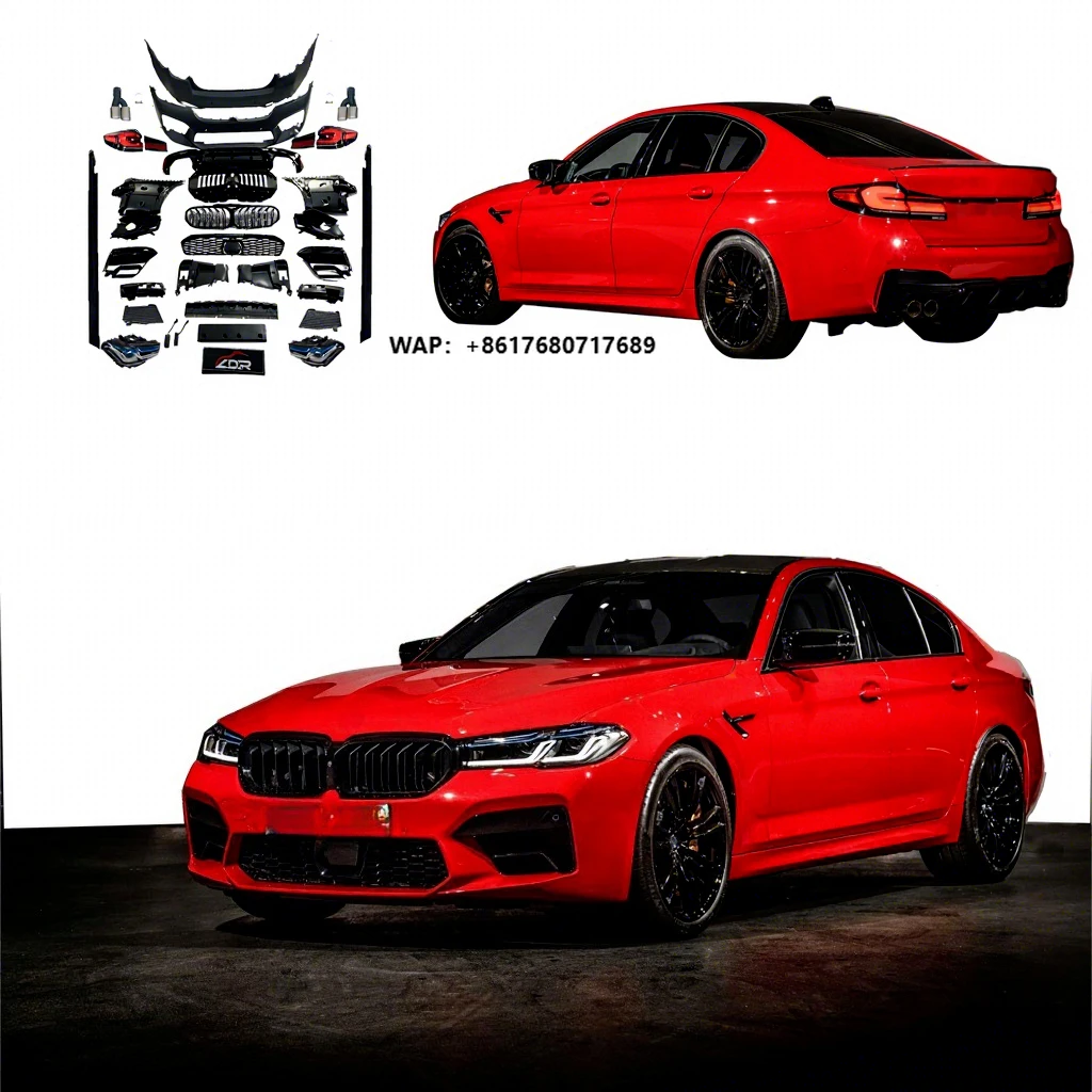 Bodykit for 5 Series F10 Upgrade to G30 M5 Style No Cut Conversion Kit with Hood Fender Bumpers Side Skirt Led Headlights
