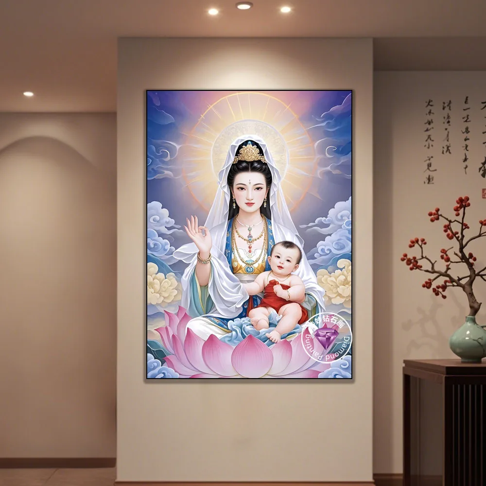 

Modern Simple Diamond Embroidery Painting Buddha Queen Living Room Decorative Handmade Adult Cross Stitch Kit Easy Design