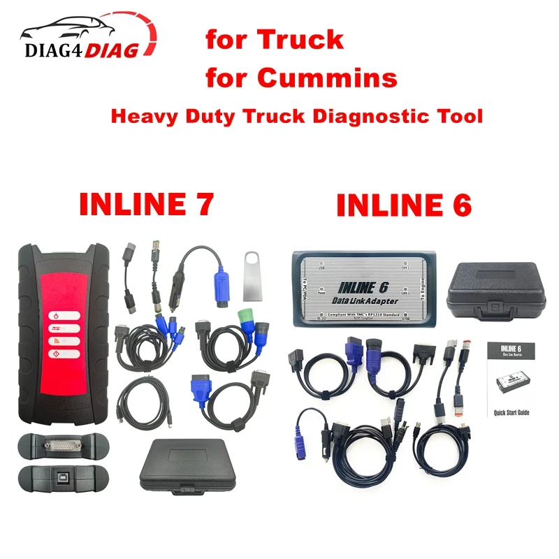 NEW V8.7 INLINE 6 INLINE 7 for Heavy Duty Truck INLINE6 Data Link Adapter Truck Diagnostic Tool Best Scanner Used for Cummins