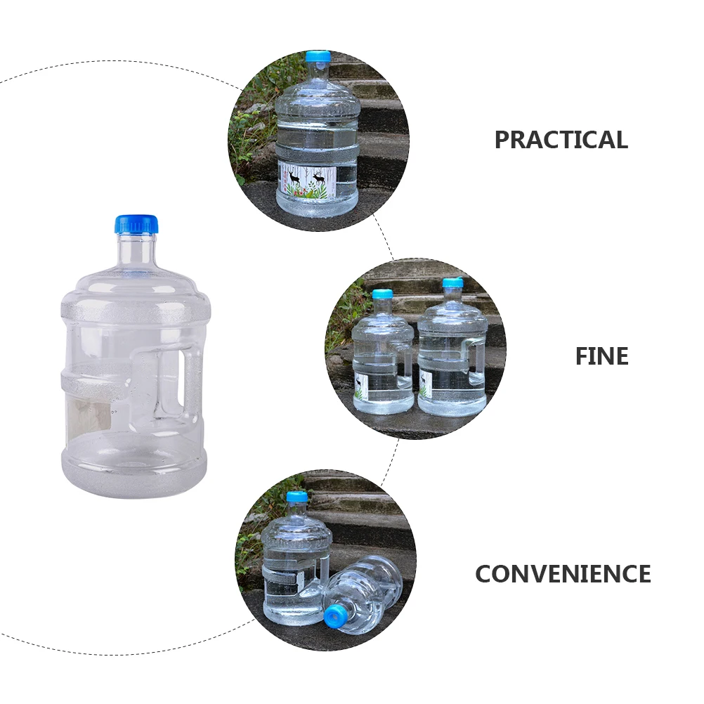 

Portable Water Container 5L PC Material Car Bucket Camping Hiking Self driving Trip Emergency Bottle Storage Accessories