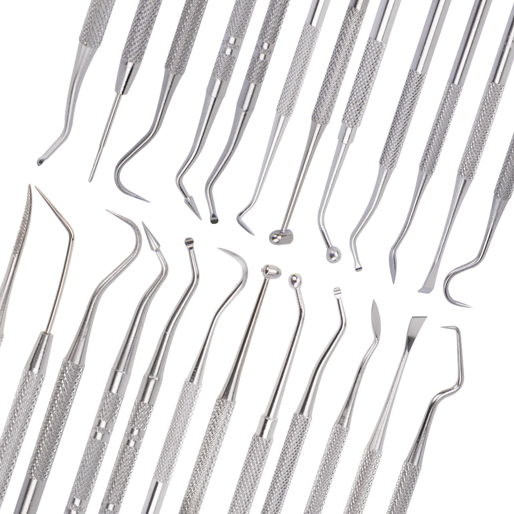 1Pcs Dental Hygiene Tool Calculus Cleaner Tartar Scraper Scaler Plaque Remover Tweezers Probe Dentist Oral Mirror Care Tools
