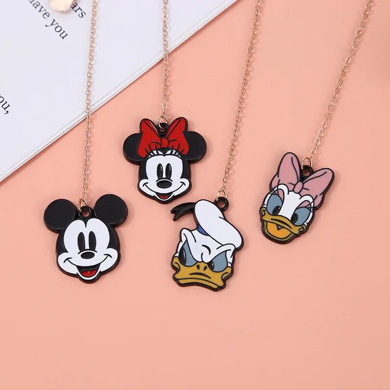 Imagem -03 - Disney-metal Marcadores para Livro Mouse Pato Pingente Clipes Binder Clipe de Papel Bookmark Escritório e Material Escolar 24 Peças Lote