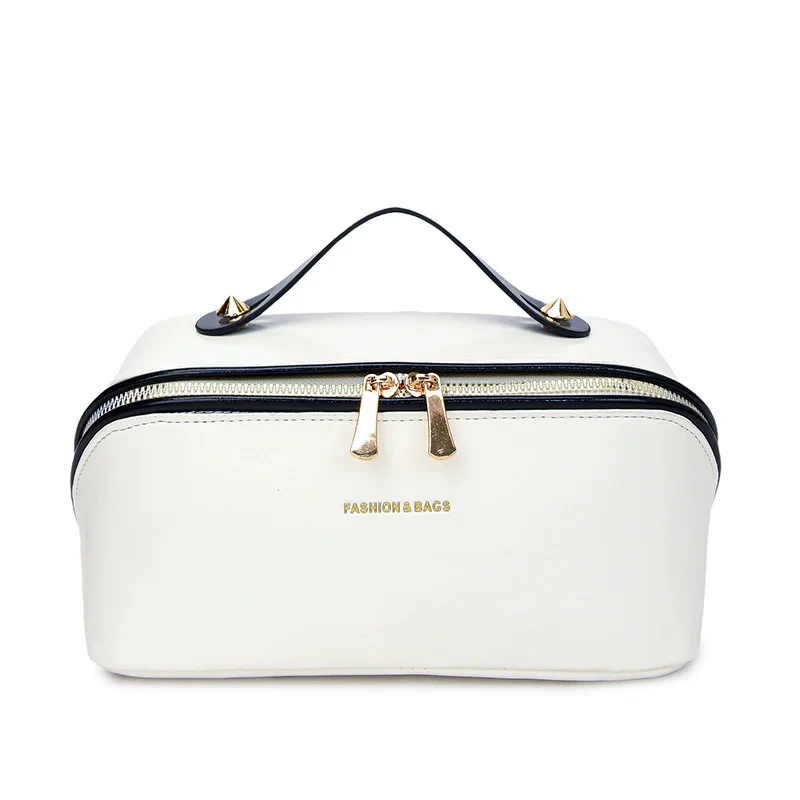 حقيبة مستحضرات التجميل النسائية متعددة الاستخدامات، حقيبة وسادة كبيرة محمولة متعددة الوظائف مقاومة للماء للسفر والمكياج وأدوات الزينة وغسل المكياج