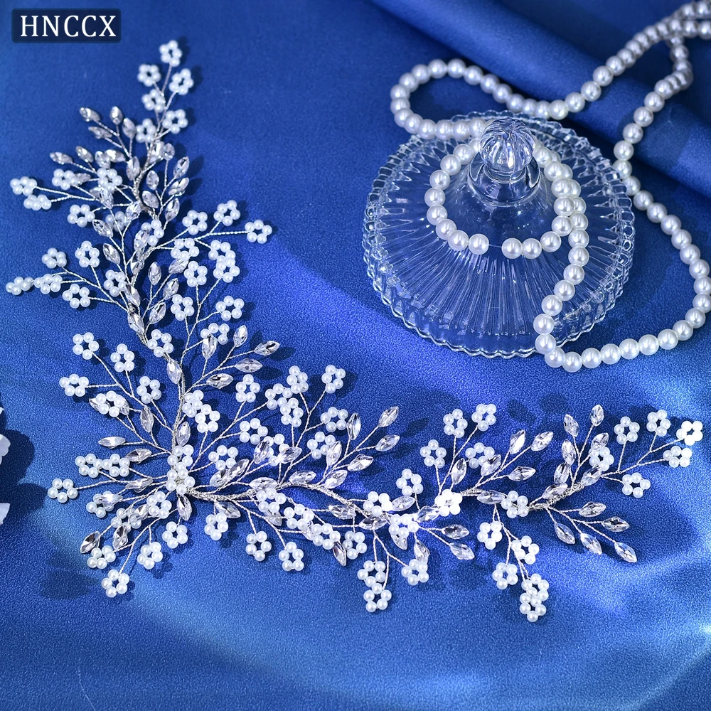 

Headpiece For Wedding Bride Handmade Beaded Flower Jewelry Head Decoration Woman Beads For Hair Wedding Hair Accessories CP624