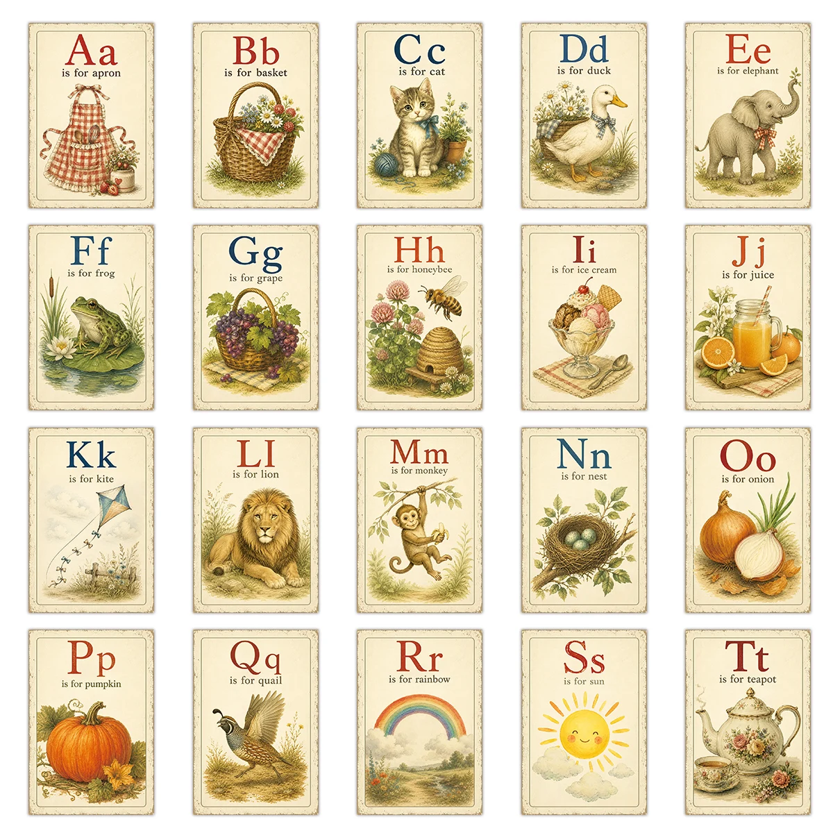 Flash Card Alphabet - 20 stuks alfabetletter flashcards, kantoor klaslokaal