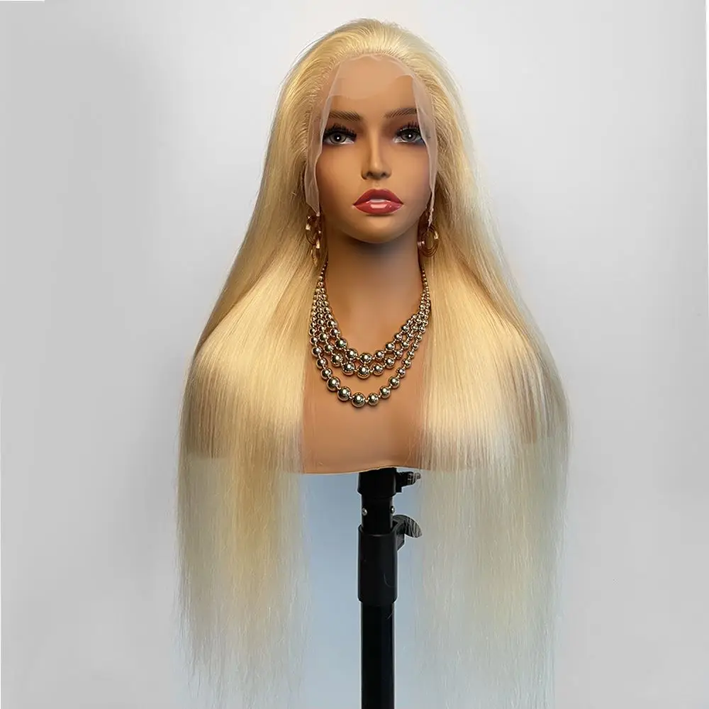 

Honey Blonde Straight Human Hair Wig 13X4 Lace Frontal 613 Wig 30 Inches Brazilian Remy Hair Wigs For Women 180 Density 613 Wig