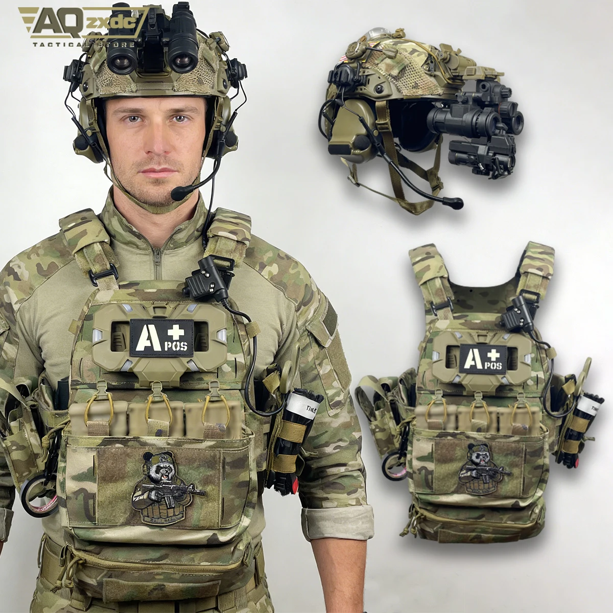 AQzxdc Outdoor Tactical Set Complete Kit with Helmet And Vest for Airsoft Paintball Military Special Forces Cosplay