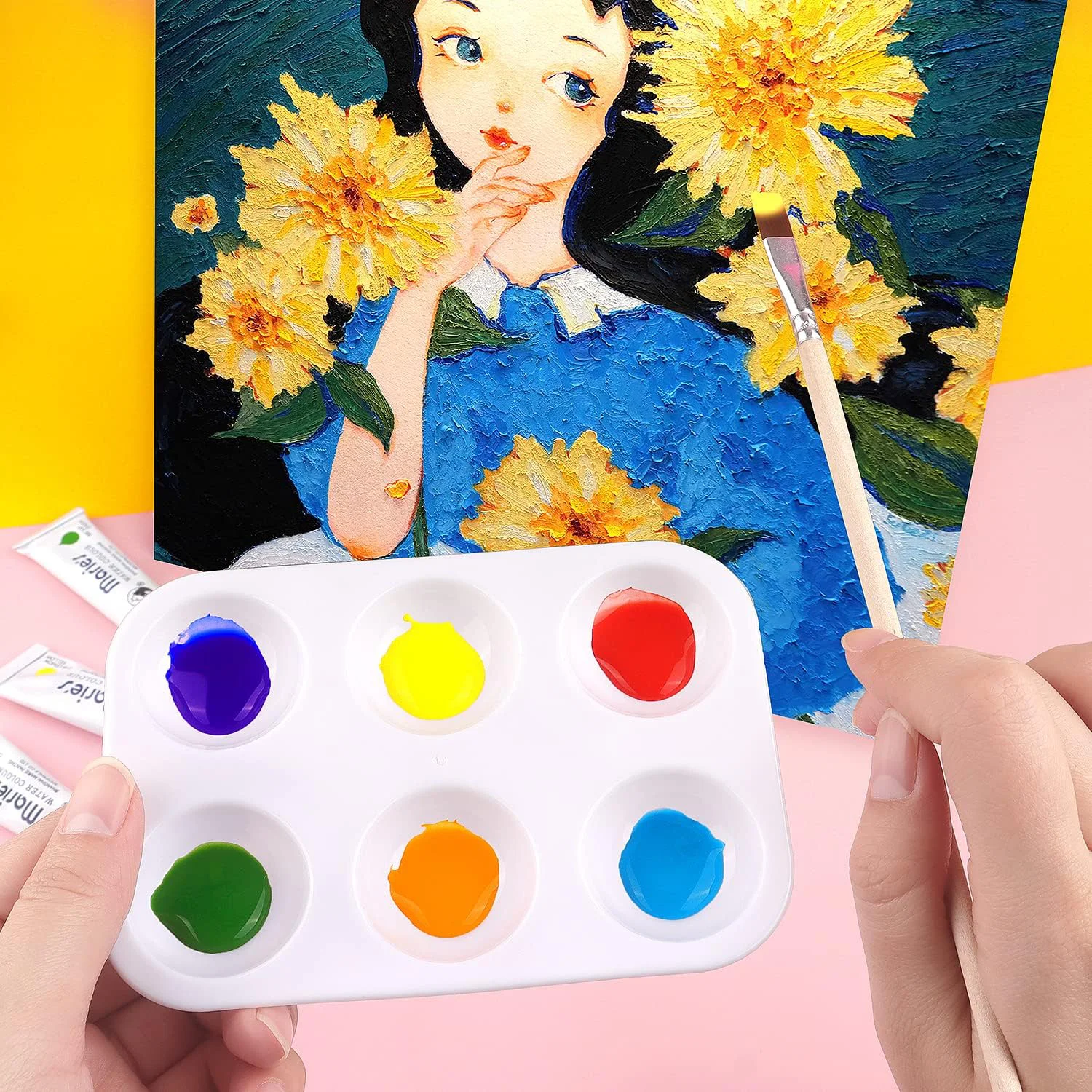 White Plastic Paint Tray Palet - đánh giá và giá Art Craft 3 Year Old