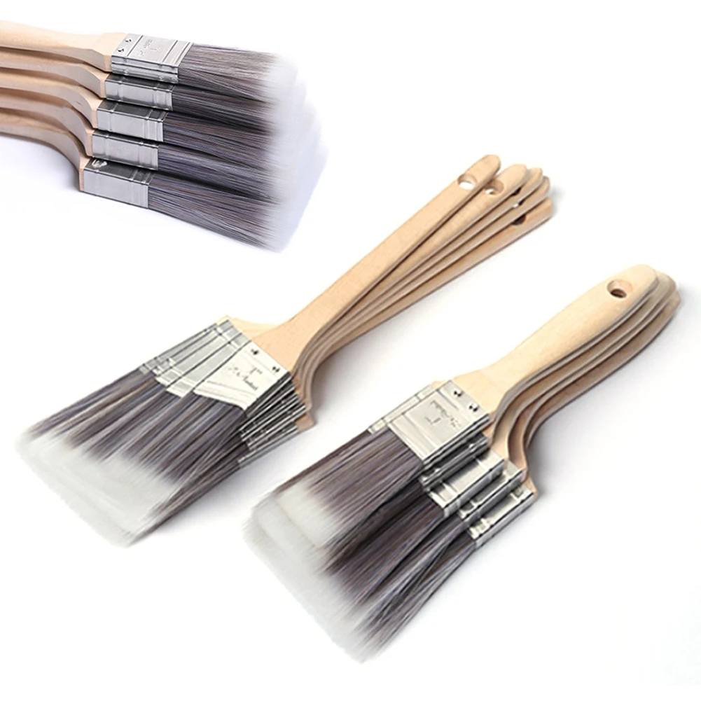 Paint Pointing Brush Evenly Painted Fine Bristle Wooden Handle Wall Paint Brush Home Supply Paint Brushes Paint Application