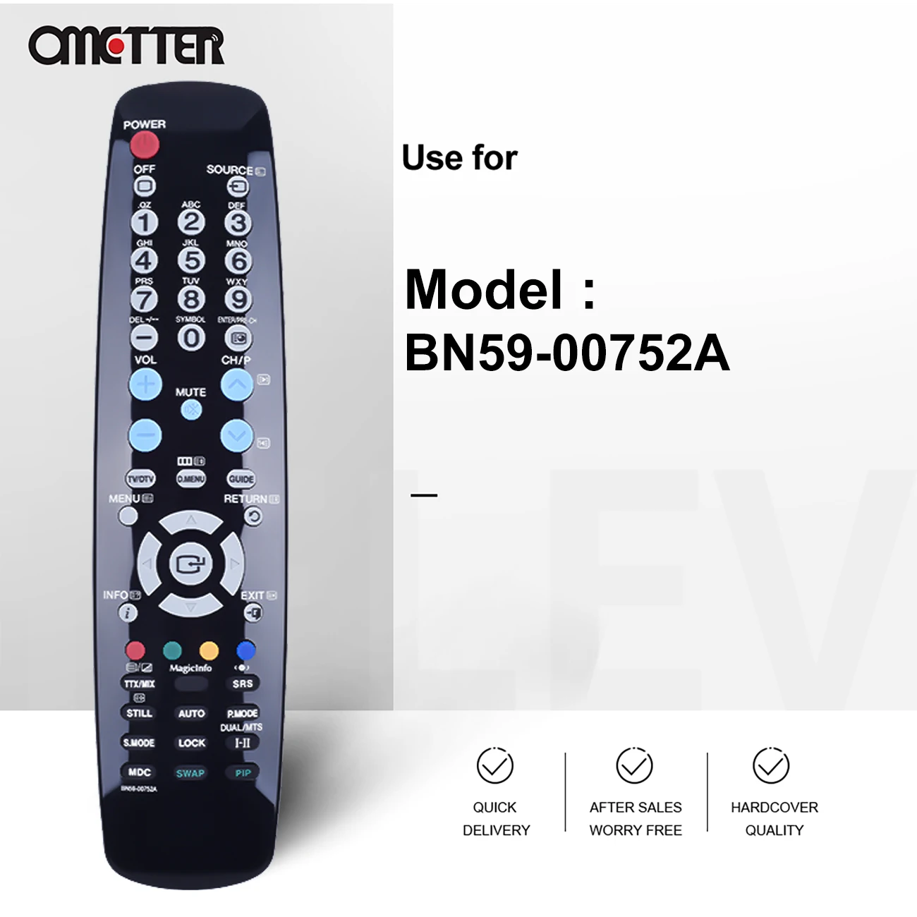 Per Samsung LCD HDTV TV Remote Control DE40A BN59-00752A 153S 320MP 400MPN 400FP-2 460FP-2 320MX 320MP-2 LH40MGPLBFZA