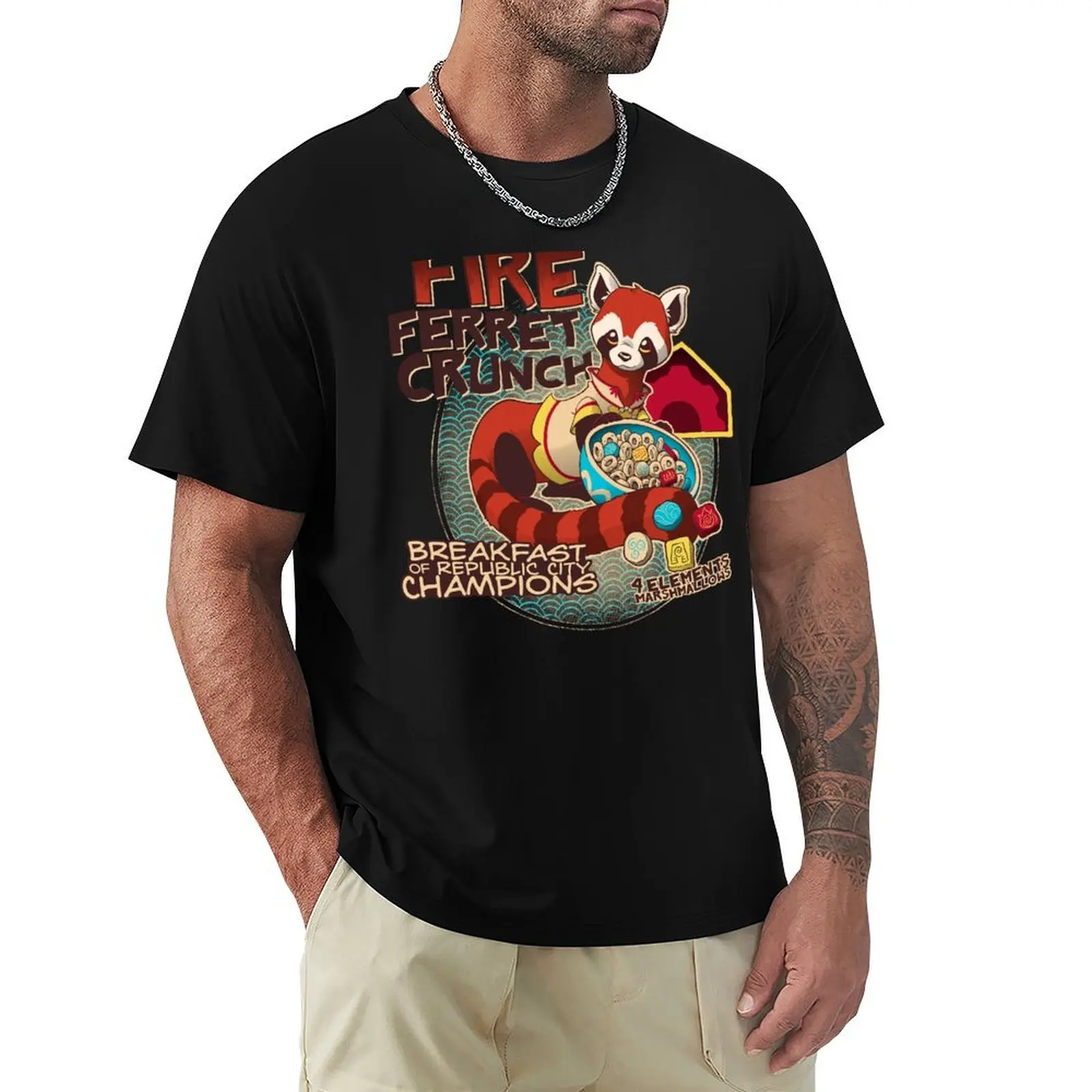Fire Ferret Crunch T-Shirt t shirt custom print T-Shirt