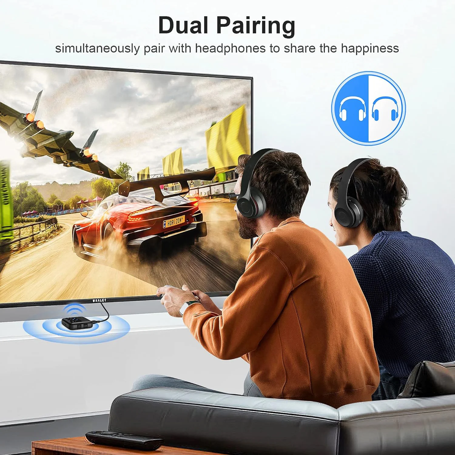 2 in 1 블루투스 리시버 트랜스미터 APTX HD 저지연 3.5mm AUX 무선 오디오 어댑터 차량용 헤드폰 스피커 TV PC용 썸네일 3