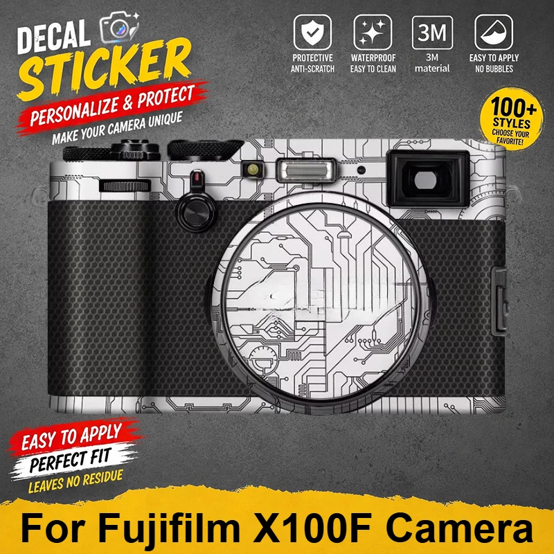 For Fujifilm X100F Camera Sticker Full Coverage Camera Body Protective Sticker Removable No Residue Vinyl Decal