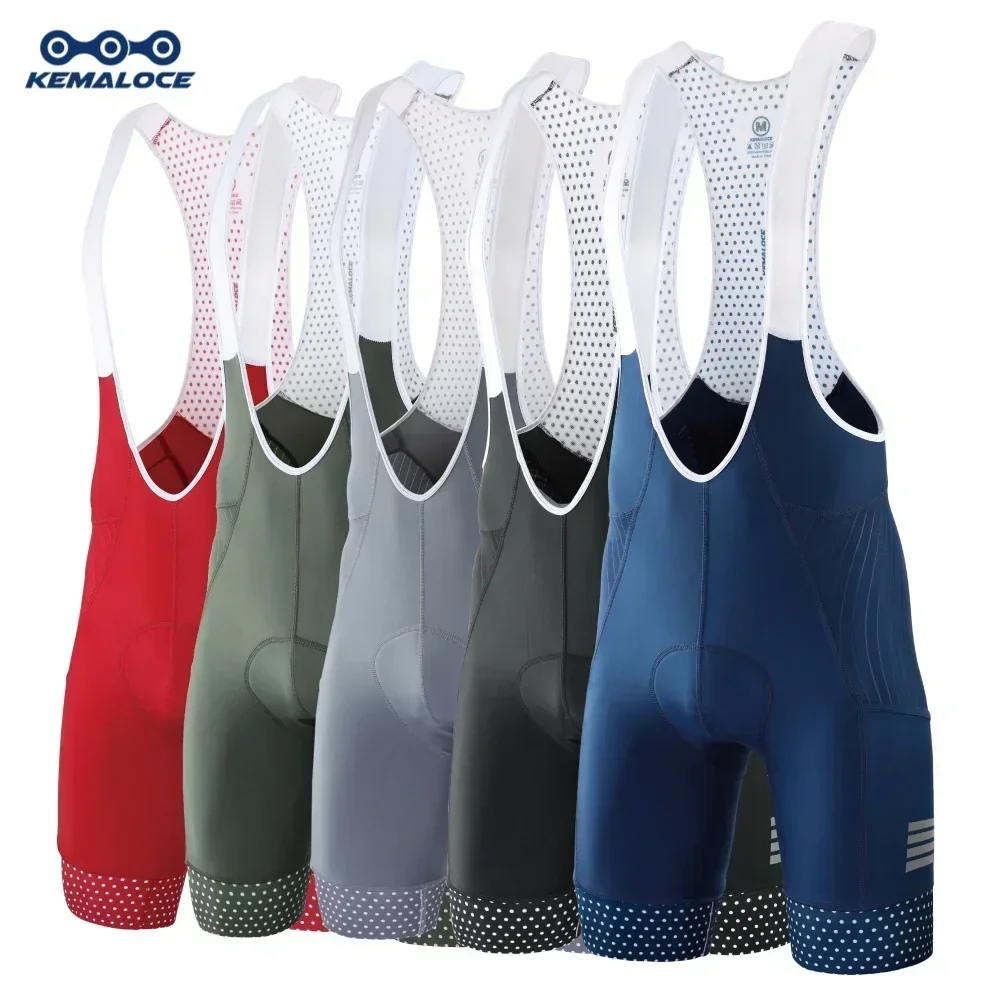 KEMALOCE hommes cyclisme cuissard solide bleu et noir 5D Gel Pad VTT Shorts haut de gamme en plein air respirant vélo serré culotte
