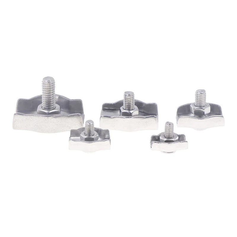 5pcs กันน้ําสแตนเลสสตีลเชือกลวดคลิปเดี่ยว Grips สาย Clamps Chuck ล็อค M2-M6 สายฮาร์ดแวร์ Fastener