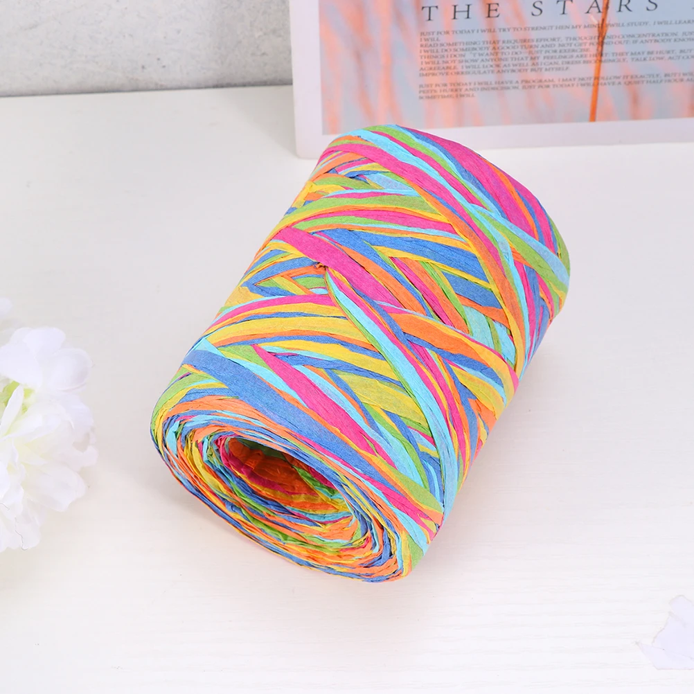 

2pcs 2 Rolls Colorful Raffia Ribbon For Gift Wrapping Craft String Christmas Present Decoration Supplies Rustic Curling Ribbon