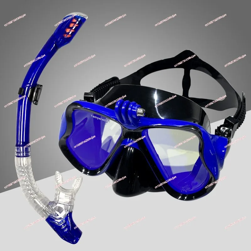 Adult Snorkeling Set Diving Mask Full-Dry Breathing Tube Electroplating Diving Mask Snorkeling Supplies