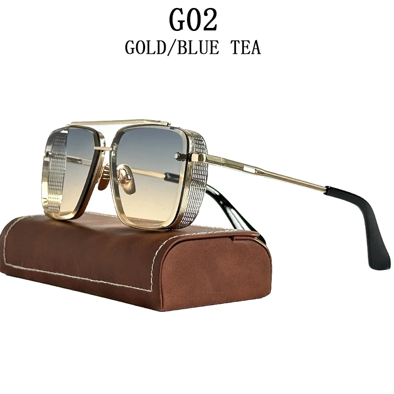 2023 Steampunk Sonnenbrille Für Männer Vintage Punk Sonnenbrille Frauen Trendy Platz Mode Gläser Luxe Gafas De Sol Hombre Zonnebril – Detail 10