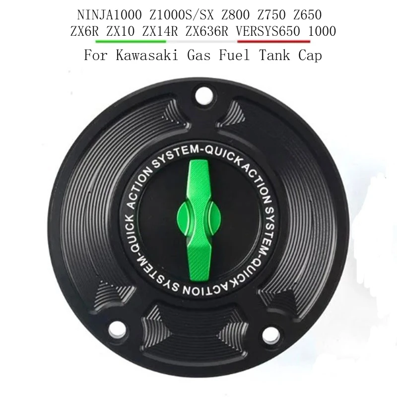 

For Kawasaki NINJA1000 Z1000S/SX Z1000 Z800 Z750 Z650 ZX6R ZX10 ZX14R ZX636R VERSYS650 1000 Motorcycle Fuel Tank Cap Cover