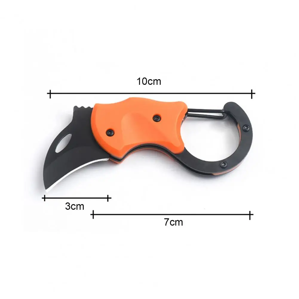 10cm Stainless Steel Mini Cutter Foldable Anti-rust Backpack Hanging Mini Cutter Key Ring Pocket Utility Knife Outdoor Supplies