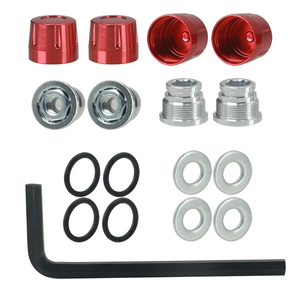 For 1/10 Rc Crawler Car Trx4 Trx6 Axial Scx10 90046 RGT Yikong Redcat Tamiya Mst D90 Yikong M4 Nut Wheel Rim Center Cap Upgrade