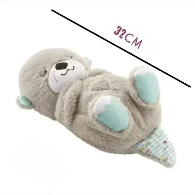 Disney Stitch-oso de peluche calmante para bebé, muñeco musical relajante para dormir, con sonido y luz, regalo para niños