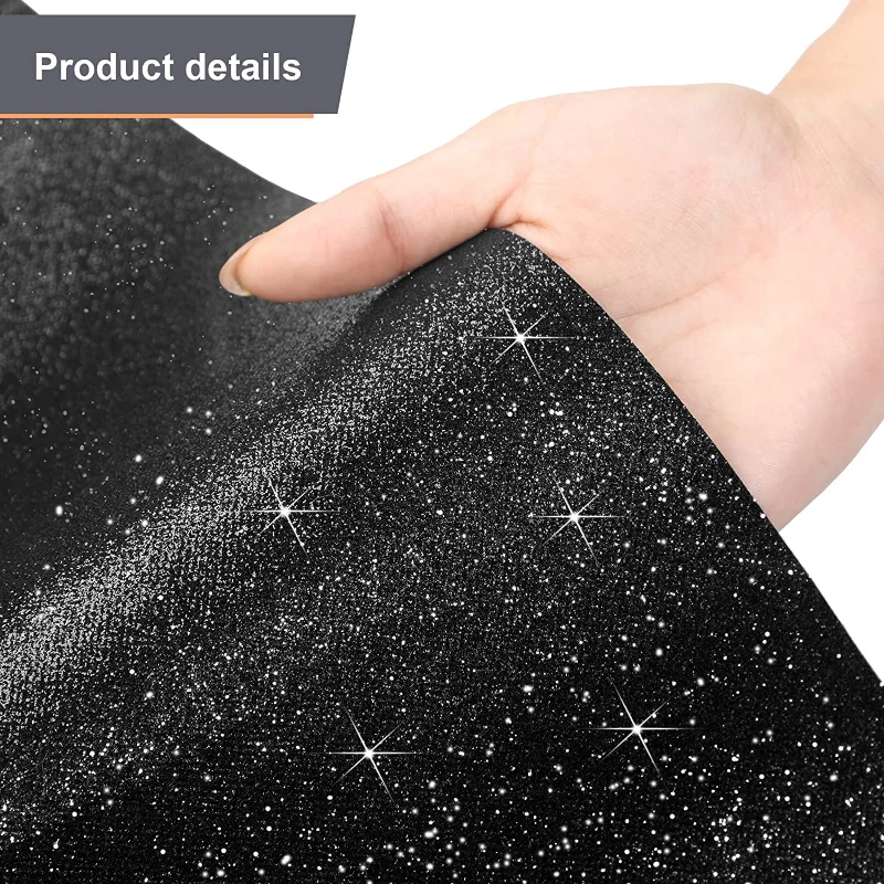 Sparkling Elegant Wedding Aisle Carpet, Non Slip Wedding Sparkling Personalized Black Carpet, Ceremony Party Stage Carpet