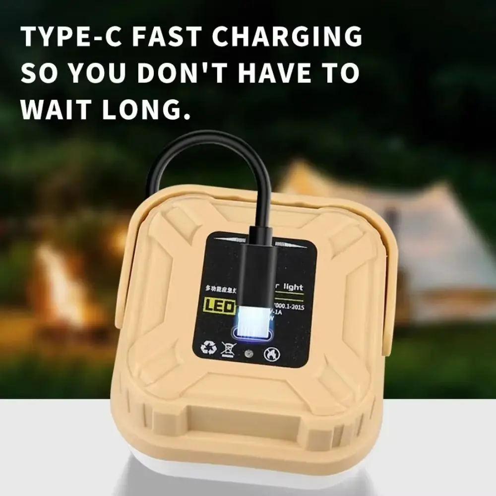 المحمولة فانوس التخييم في الهواء الطلق قابل للتعديل مصباح ليد USB قابلة للشحن خيمة مصباح إضاءة مقاومة للماء فانوس صيانة العمل