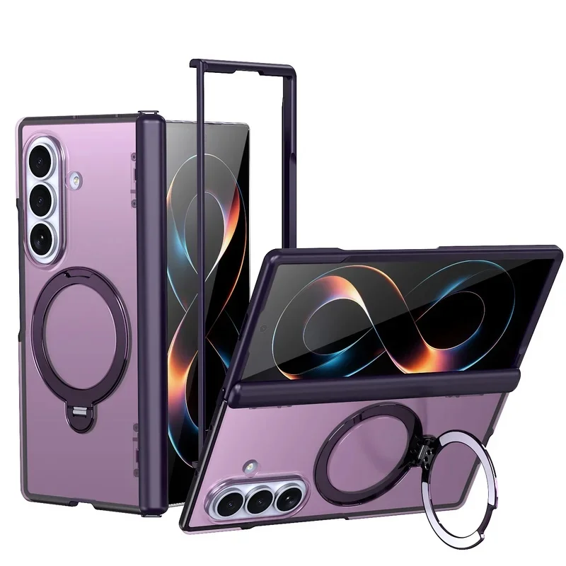 360 ° Rotating Bracket Folding Magnetic Phone Case For Samsung Galaxy Z Fold 8 Ultra Z Fold 7 5G hockproof Folding Armor Cover