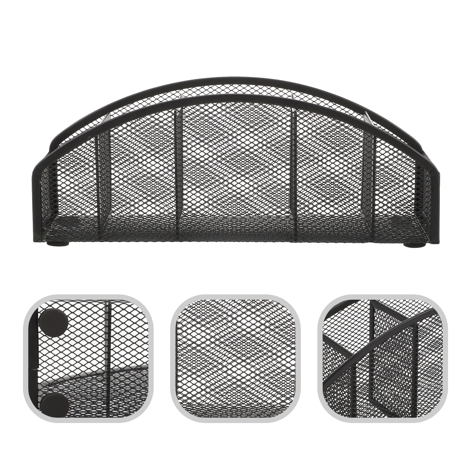 

Storage Box Pen Holder Work Desk Organizer for Pencil Holders Desktop Mesh Office Iron