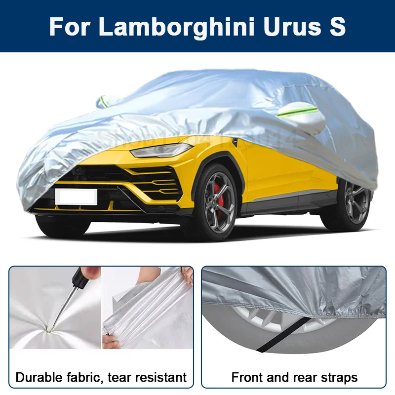 

Всепогодный чехол для автомобиля Lamborghini Urus S с отражающими полосами, водонепроницаемый, снегозащитный, пылезащитный, с защитой от УФ-излучения, автозапчасти