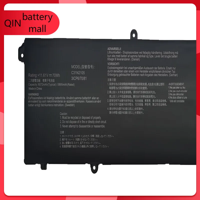 

New C31N2105-1 70Wh Battery for Asus Q530V Q530VJ Q530VJ-I73050 Q540V Q540VJ