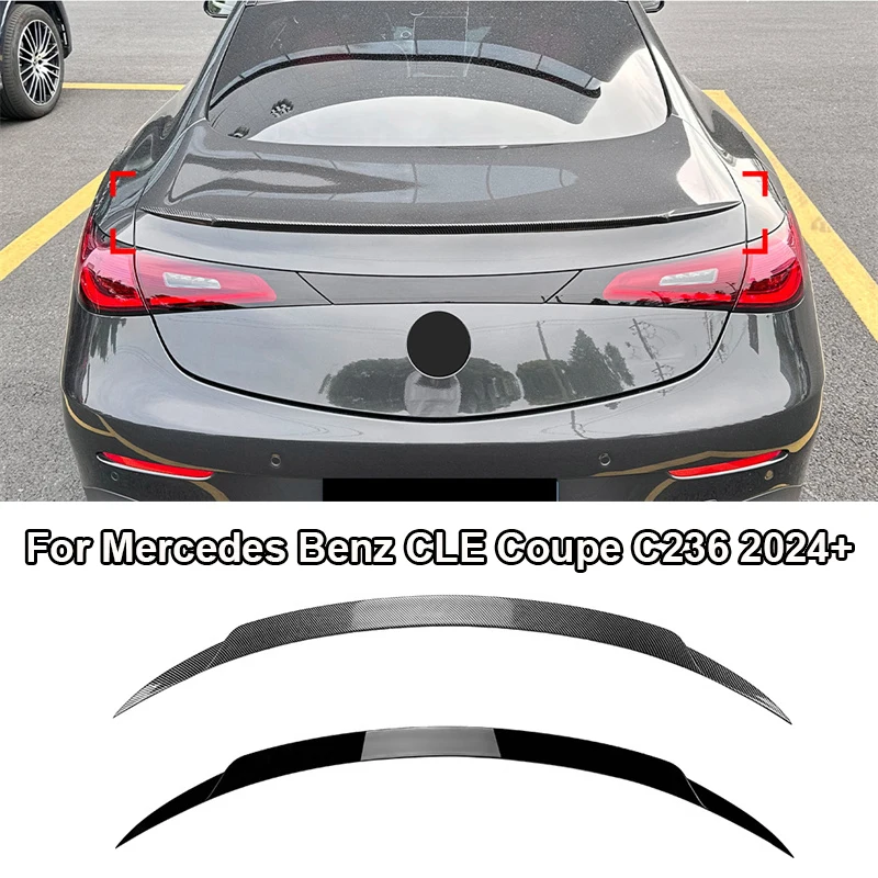 2024+ For Mercedes Benz CLE Coupe C236 Rear roof Trunk top Spoiler Wing Trunk Lip Tail Splitter Lip Spoilers HIGH KICK DUCKBILL