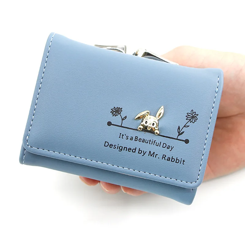 New Women's Three-fold Wallet Women Change Card Handbag Large Banknote Photo Women's Bag