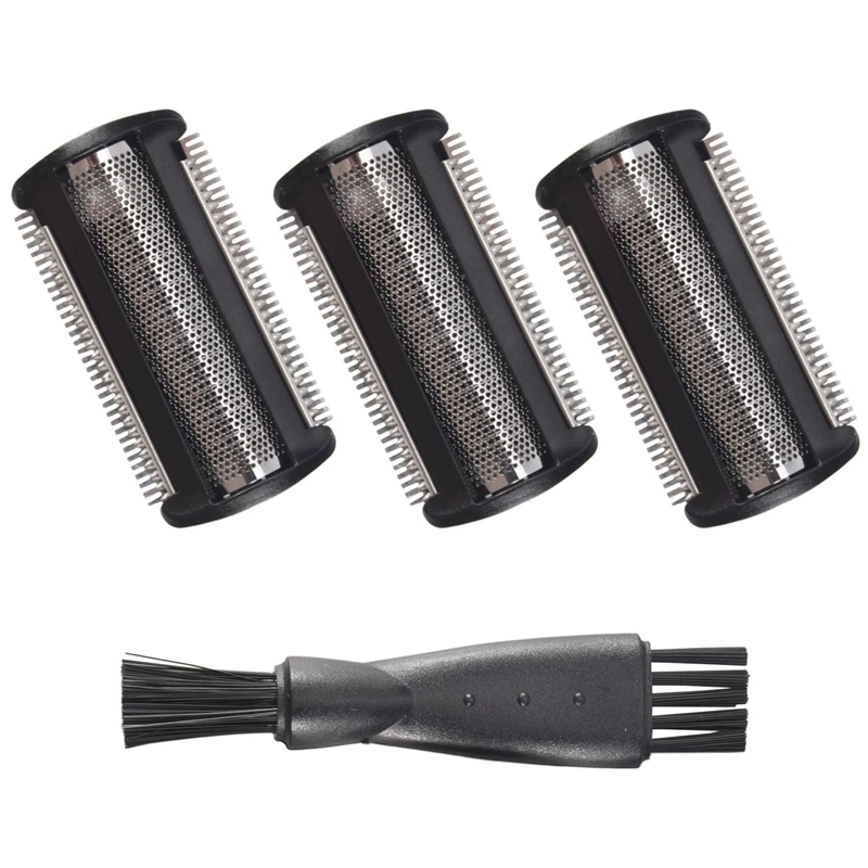 3 Pack Shaver Head Replacement Trimmer For  Bodygroom BG 2024 - 2040 S11 YSS2 YSS3 Series With Brush