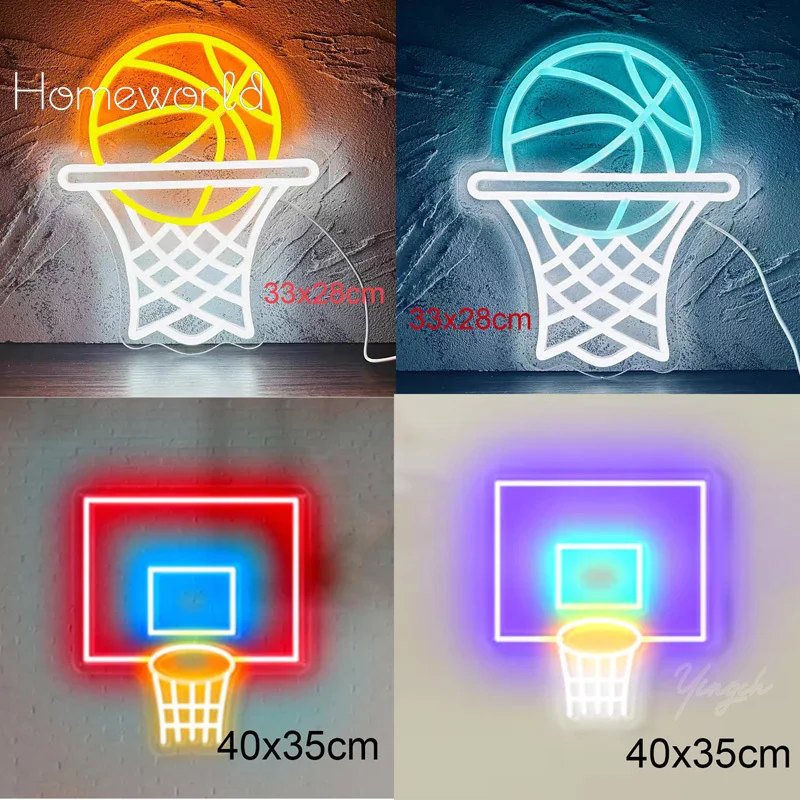 Creative Basketball Design LED Neon Sign Football Sign for Man Cave  Sign Light Up Bedroom Party Bar Christmas Birthday Gift