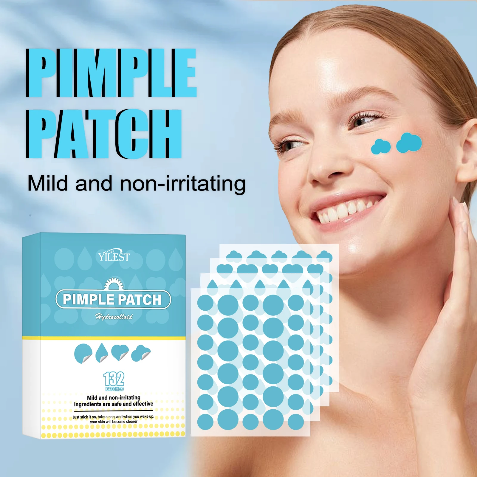 

200/132pcs Pimple Acne Patch Repair Acne Cleansing Invisible Breathable Waterproof Concealer Face Spot Beauty Makeup Tools
