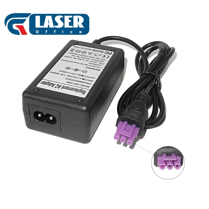 1pc 0957-2385 AC Adapter Charger Power Supply 22V 455mA for HP 1010 1012 1510 1512 1513 1514 1518 2515 2540 2541  2543 2544 2546