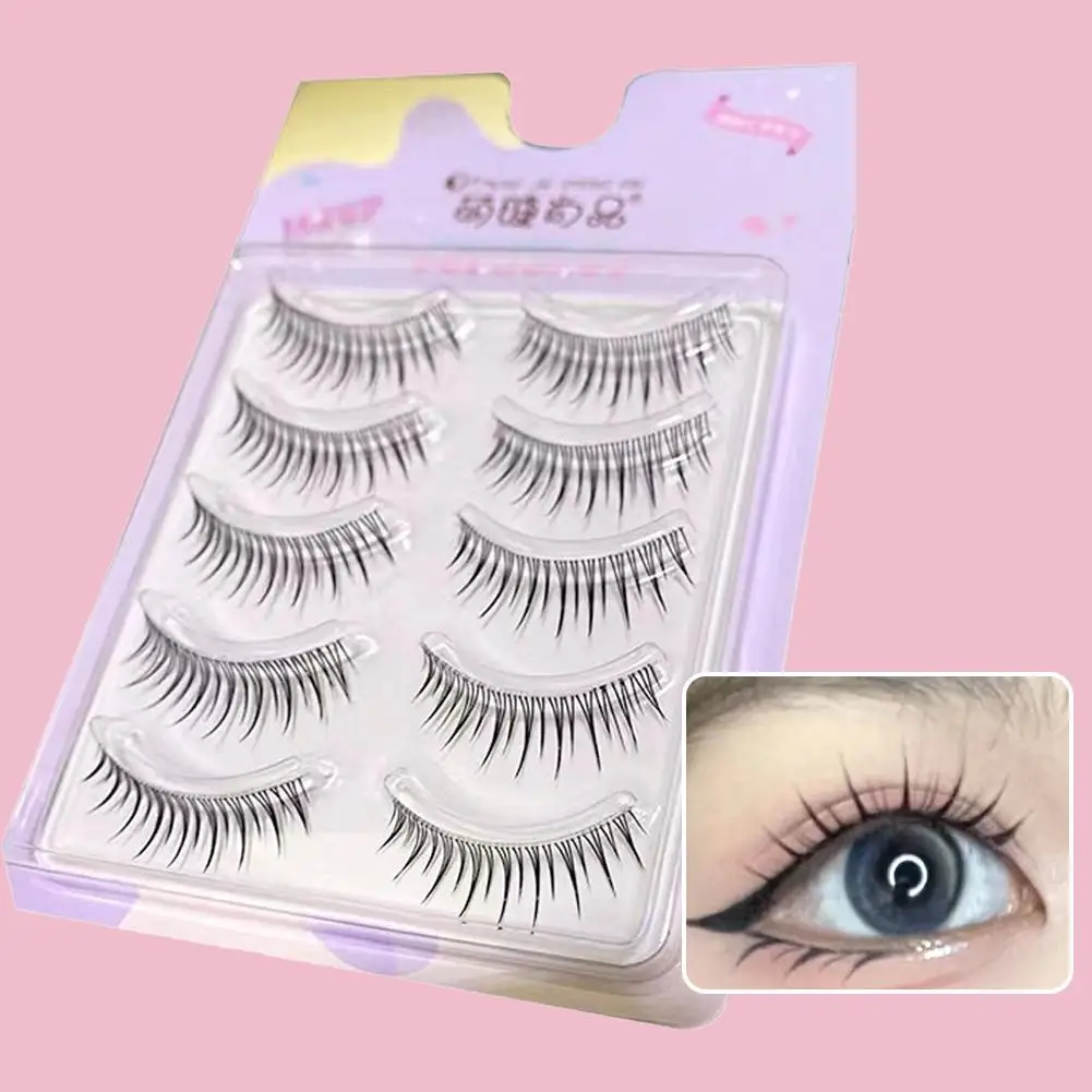 透明な細い幹つけまつげナチュラル厚い下まつげマンガスタイルまつげエクステンションアイメイクツール