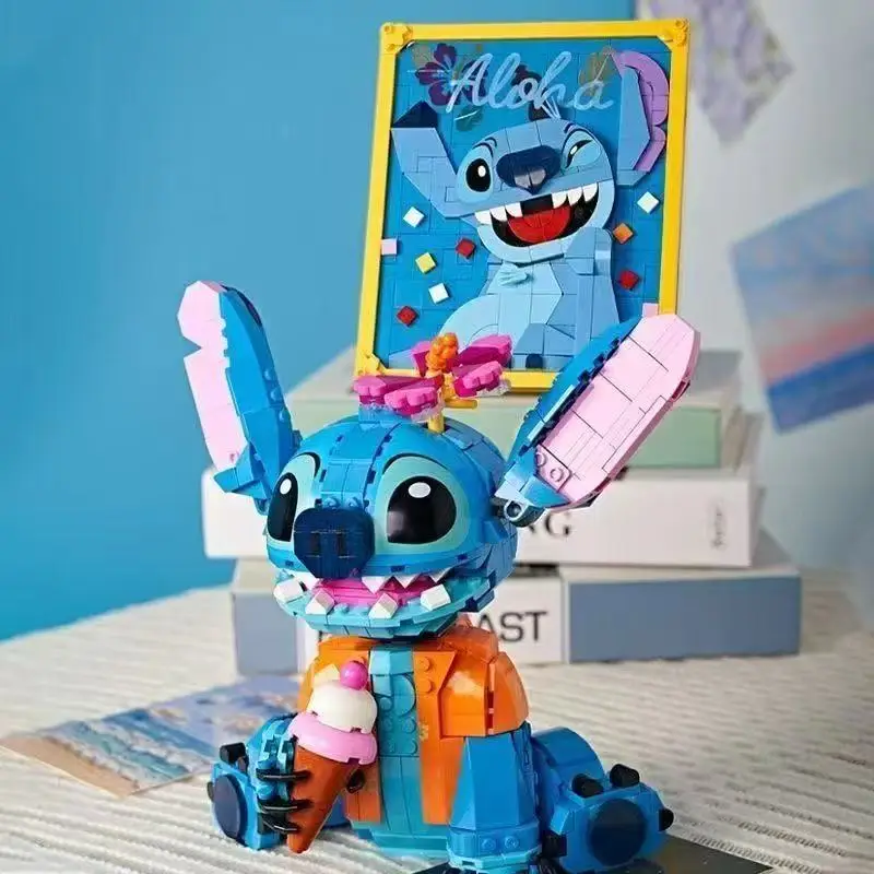 

Disney 2025 New Stitch Compatible Building Blocks Bricks Stitch Girl Boy Birthday Christmas Gift Toys