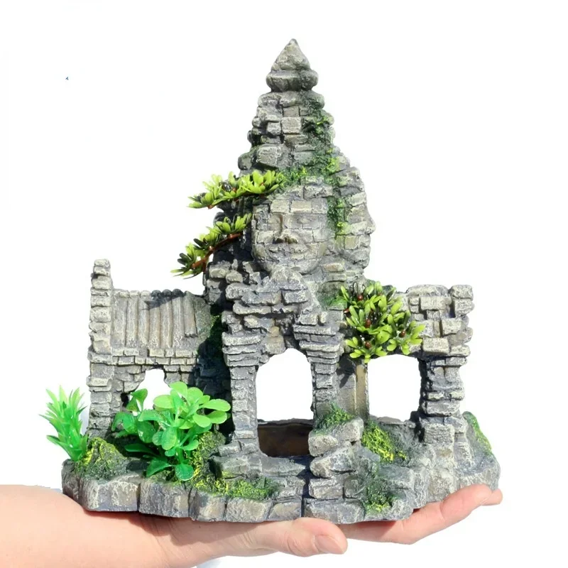 

Древний Будда на лице темпурного чутка, декор дома для украшения аквариумного замка, акваскейппинг