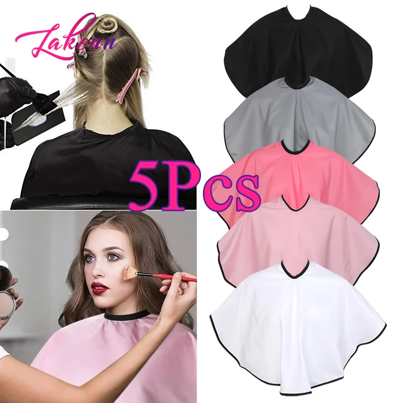 5Pcs Makeup Cape Makeup Bib Beauty Salon Home Barber Bib Hair Style Cape Styling Cape For Hairdresser