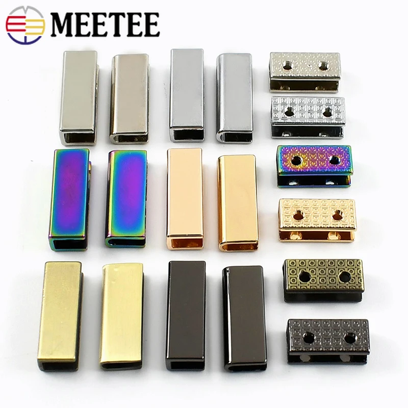 

5/10Pcs 19-52mm Belt Metal Tail Clip Buckles Handbag Corner Edges Protector Buckle Webbing Strap Screws End Stopper DIY Hardware