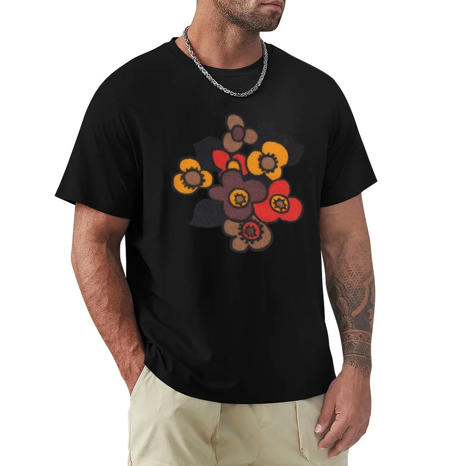 Multicolored hydrangea T-Shirt essential t shirt summer top Short sleeve tee men