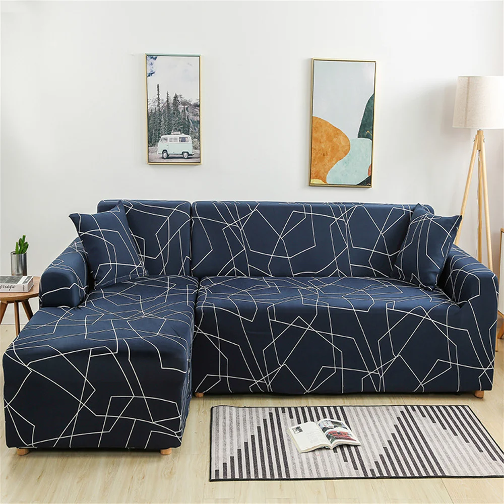 Wedding triangle sofa cover flower starry sky leaves elastic non-slip fabric sofa cover full cover home sofa decoration