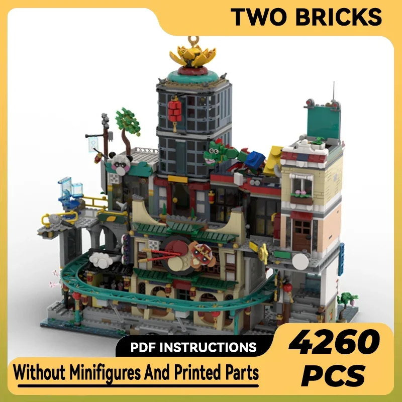 Technical Moc Bricks Street View Model City of Lanterns Modular Building Blocks Gifts Toys For Children DIY Sets Assembling