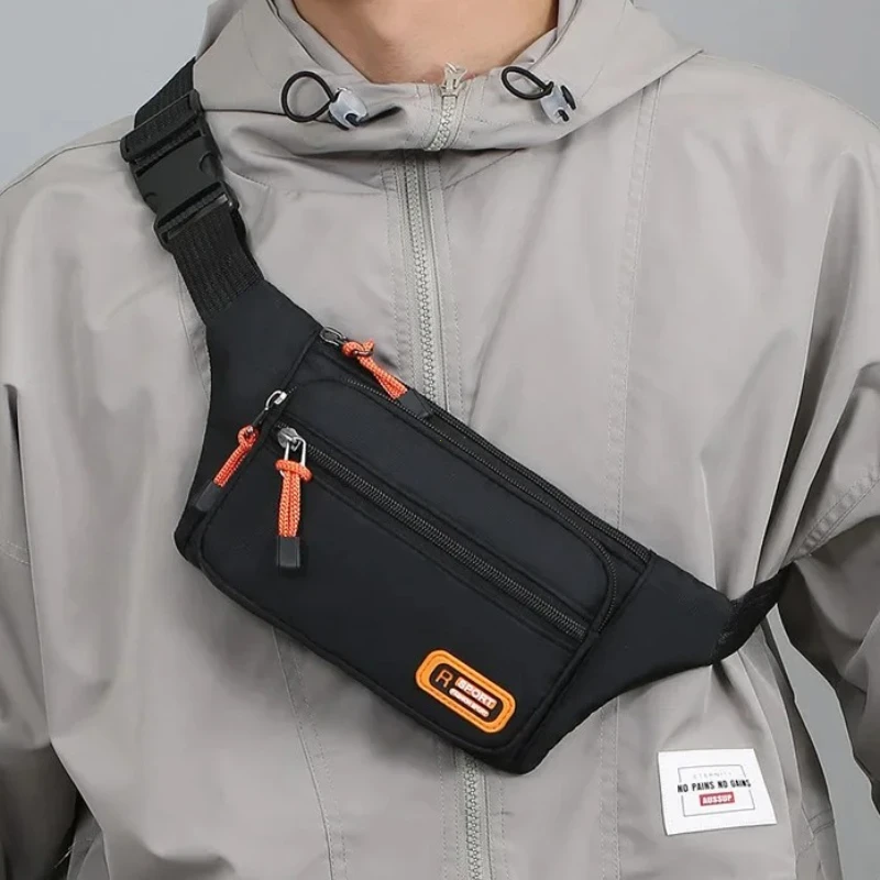 

Multifunctional Men's Waist Bag Waterproof Running Chest Bag Phone Pouch Unisex Crossbody Bag Men Waist Packs Hip Belt Bags